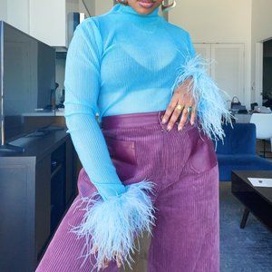 Coach Purple Corduroy Pants